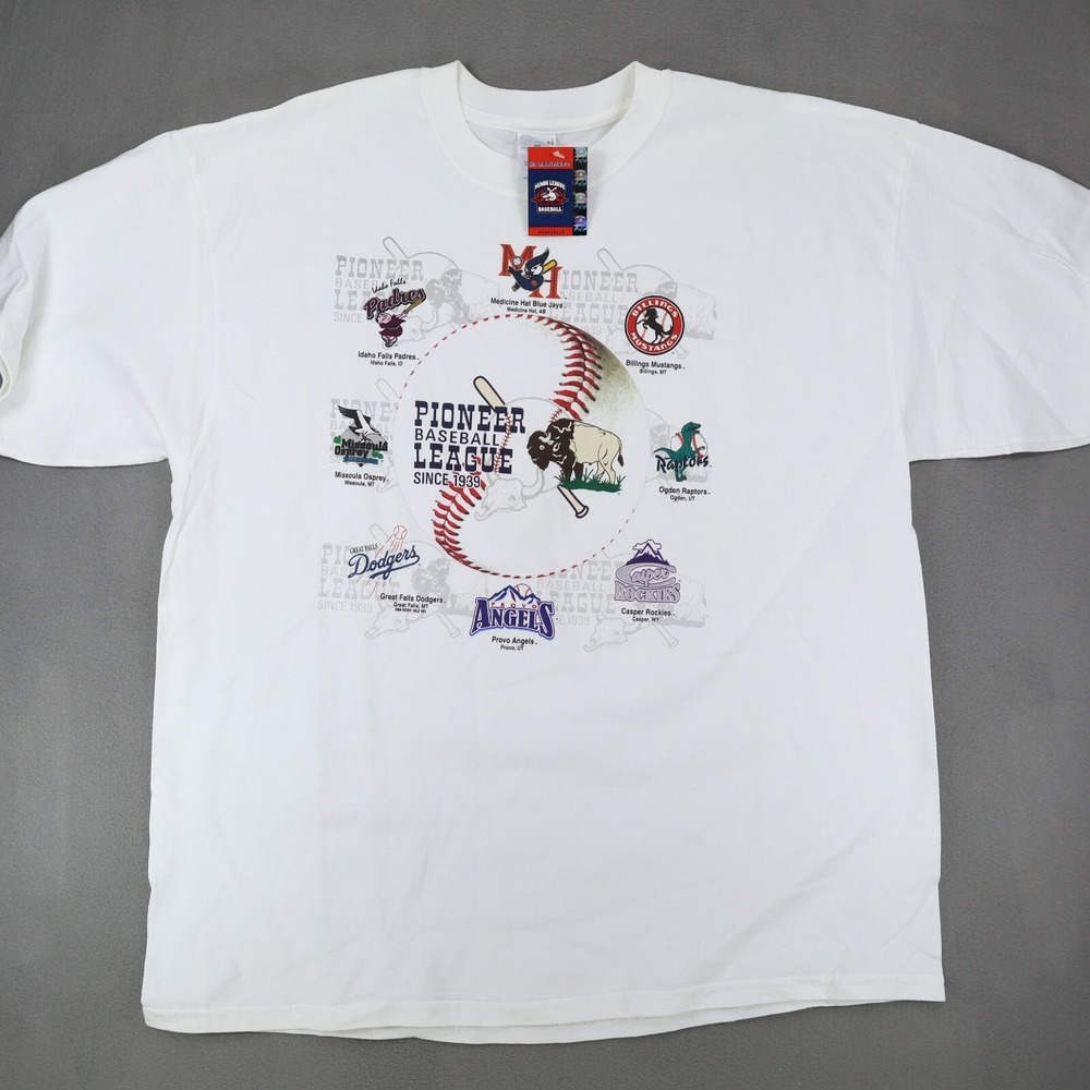 Vintage Y2K Pioneer League T-Shirt Minor League Baseball Teams Sz XXL MiLB